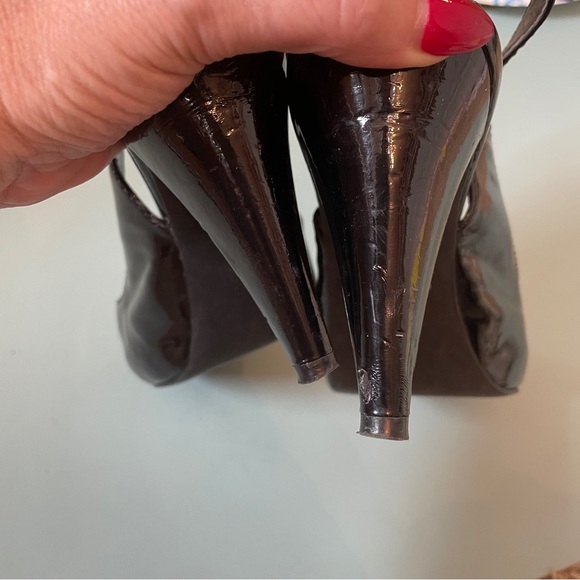 Simply Vera Vera Wang Plumosa Black Peep Toe Heels Women’s Size 8 Summer sandal - Picture 10 of 12